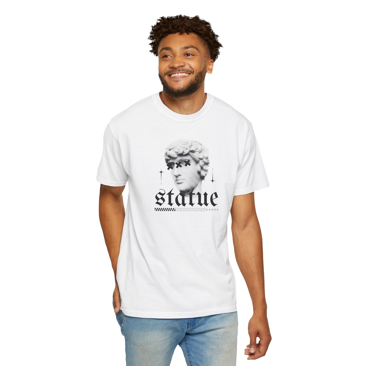 Stylish Statue Graphic Unisex T-Shirt - Art-Inspired Casual Wear