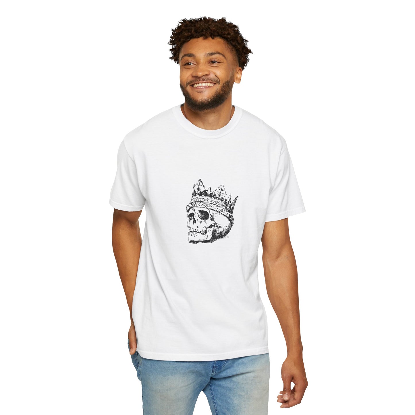 Crowned Skull Garment-Dyed Unisex T-Shirt | Edgy Casual Wear