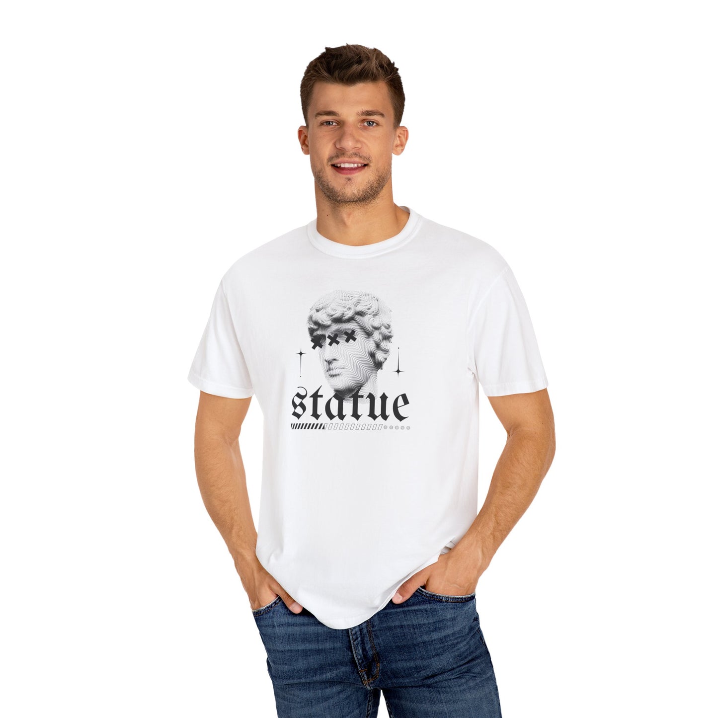 Stylish Statue Graphic Unisex T-Shirt - Art-Inspired Casual Wear