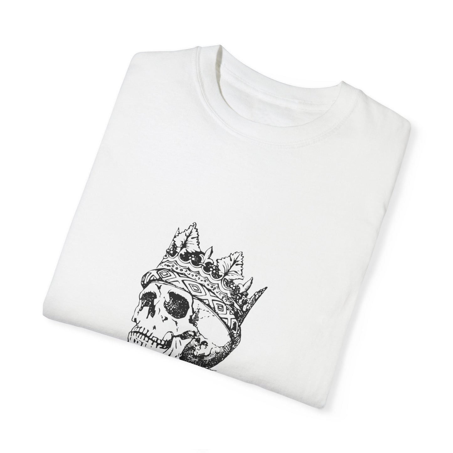 Crowned Skull Garment-Dyed Unisex T-Shirt | Edgy Casual Wear